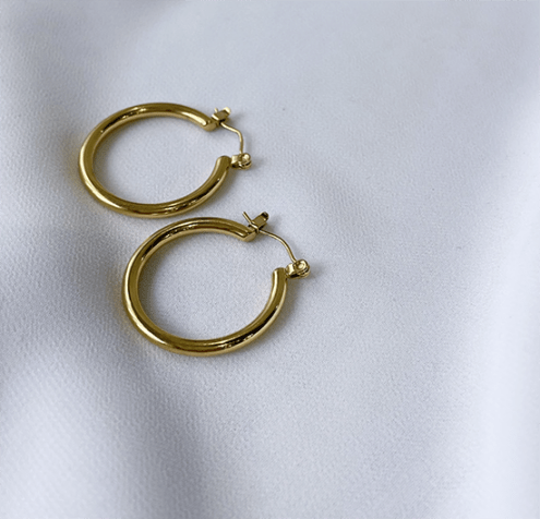 Large hoop pierce