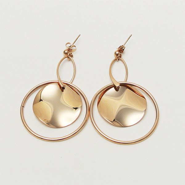 W hoop plate pierce / earring