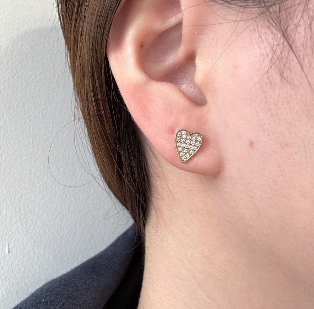 sw heart stud pierce