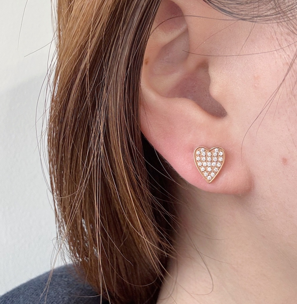 sw heart stud pierce