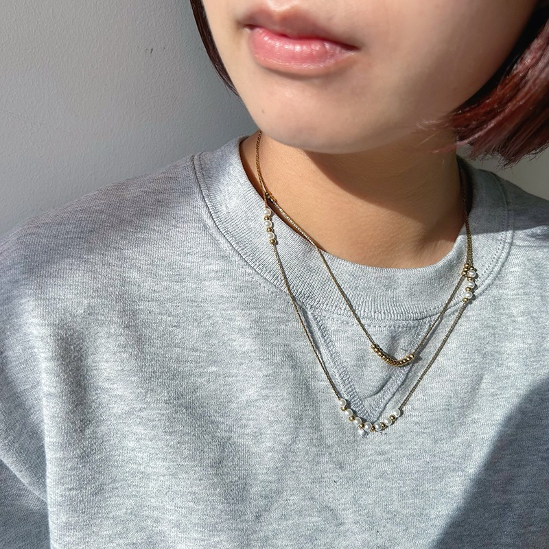 2strand pearl necklace
