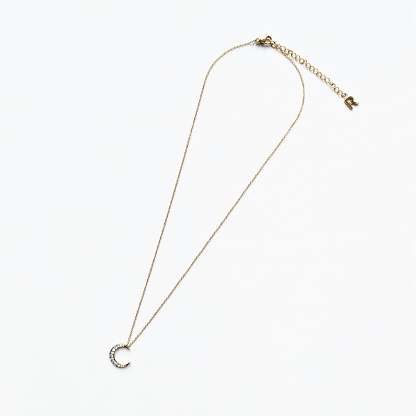 sw moon motif necklace