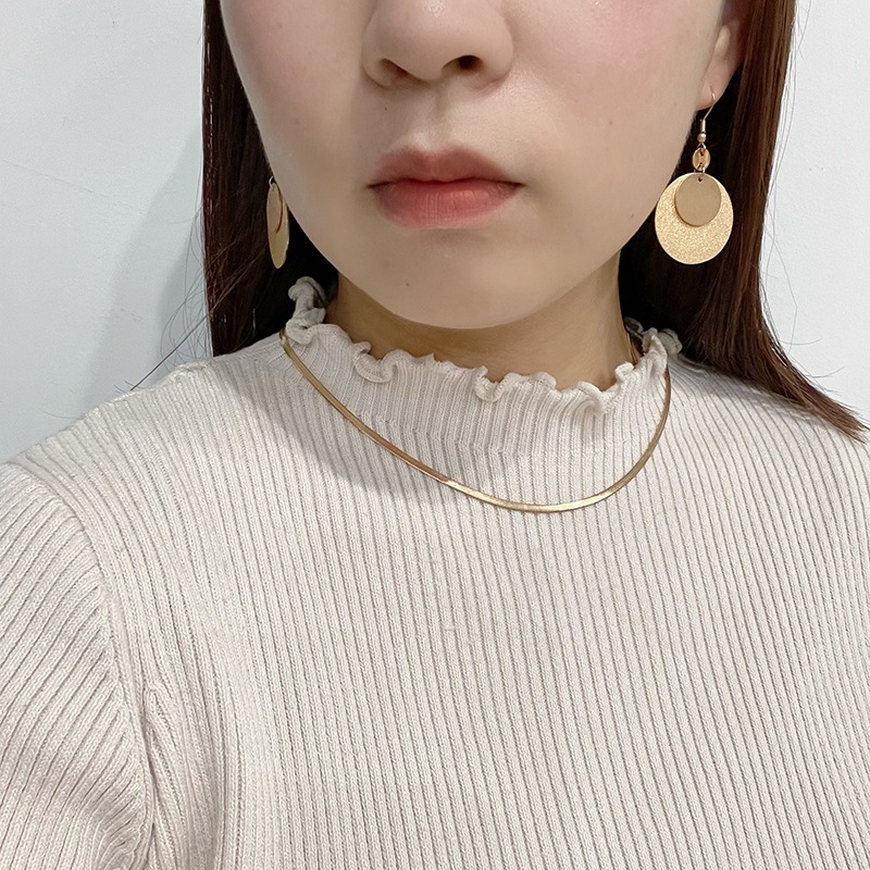 w circle plate pierce / earring