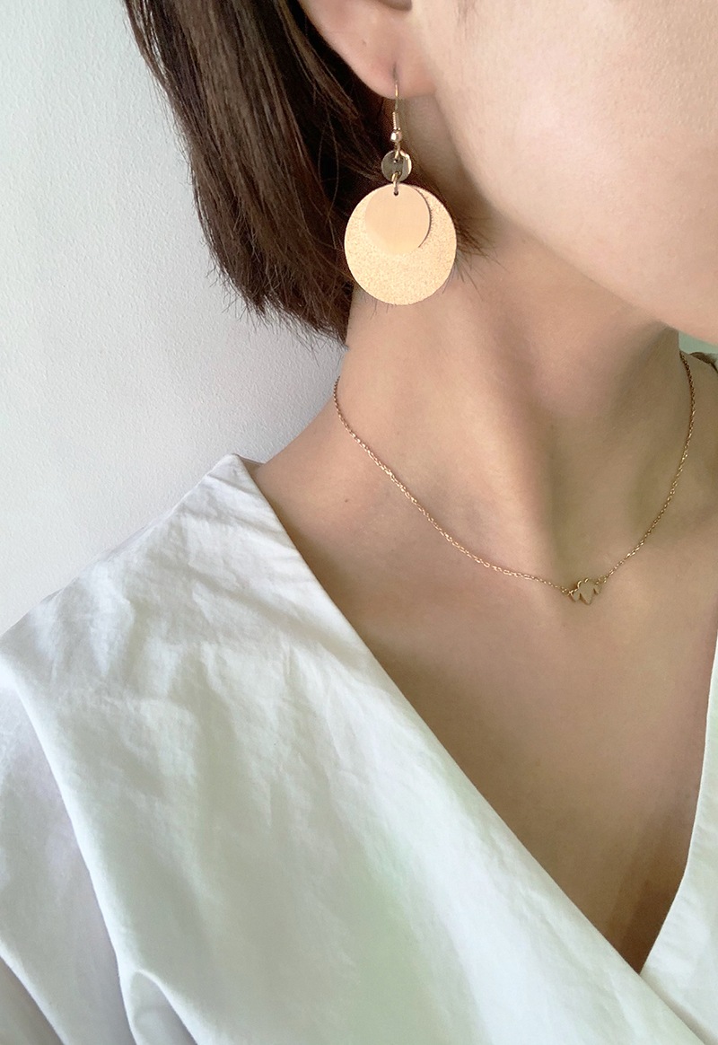 w circle plate pierce / earring