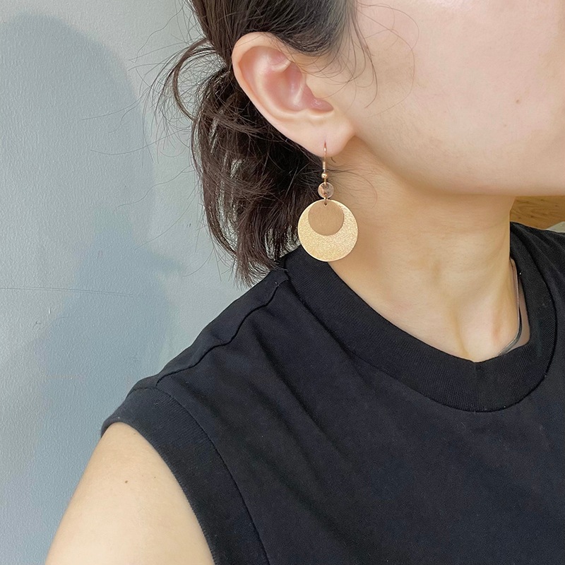 w circle plate pierce / earring