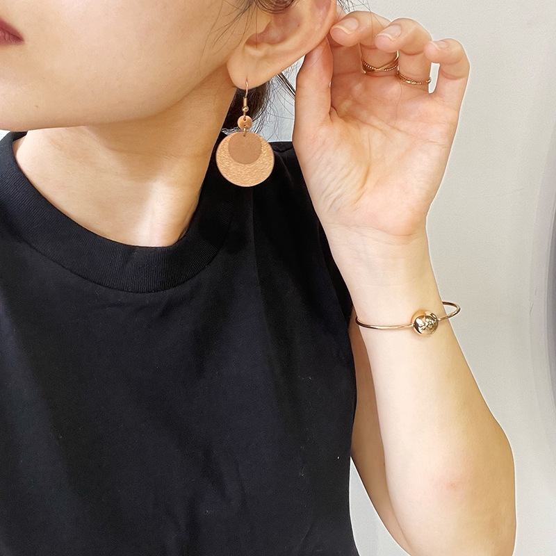 w circle plate pierce / earring