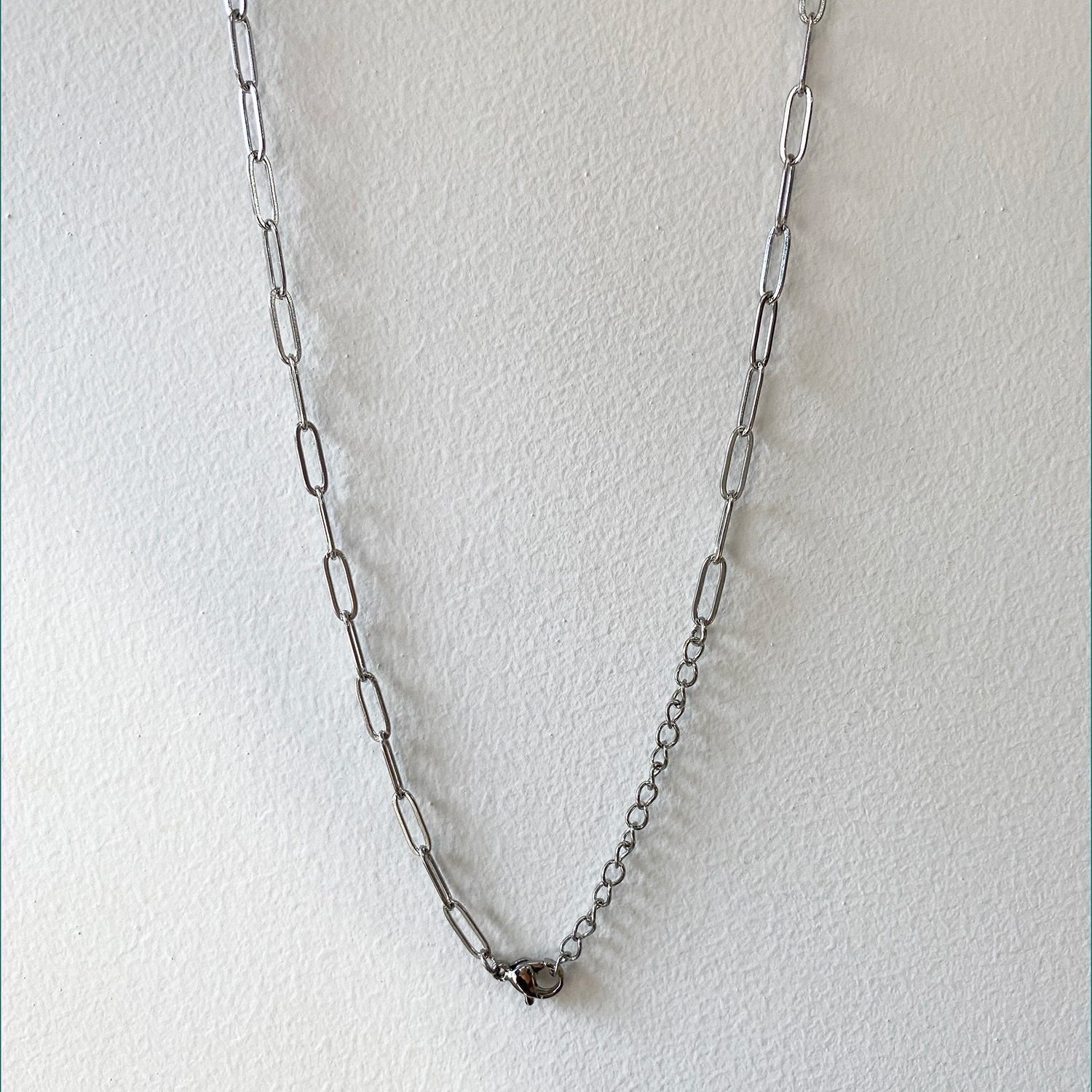 Long square chain necklace