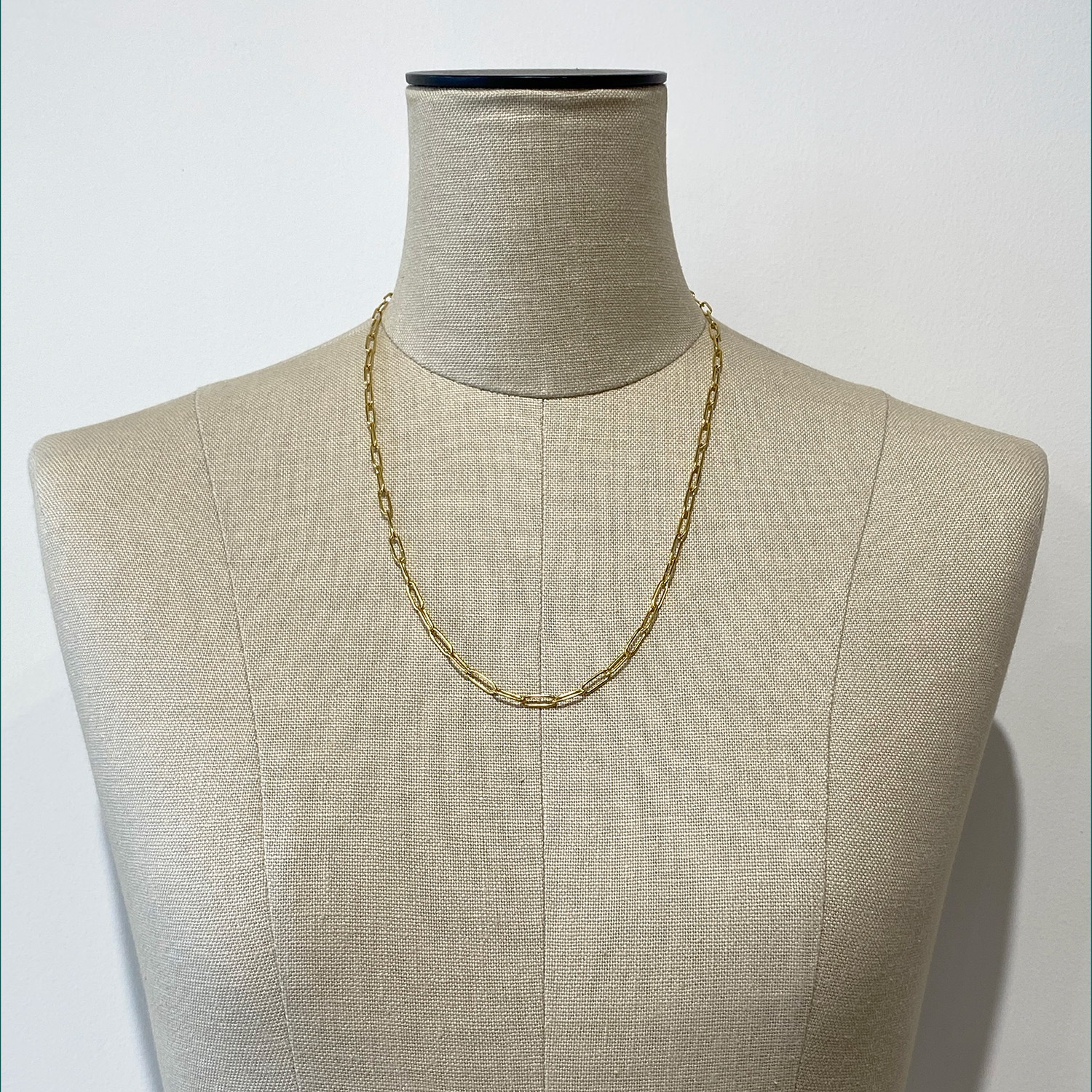 Long square chain necklace