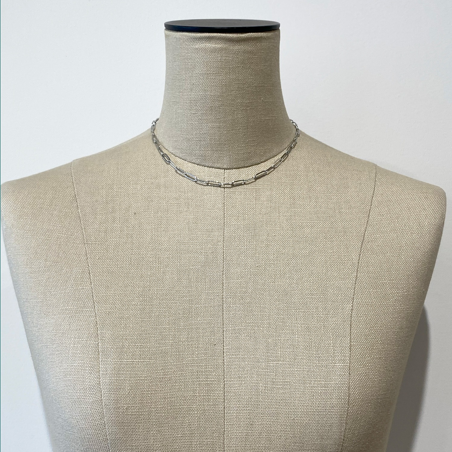 Long square chain necklace