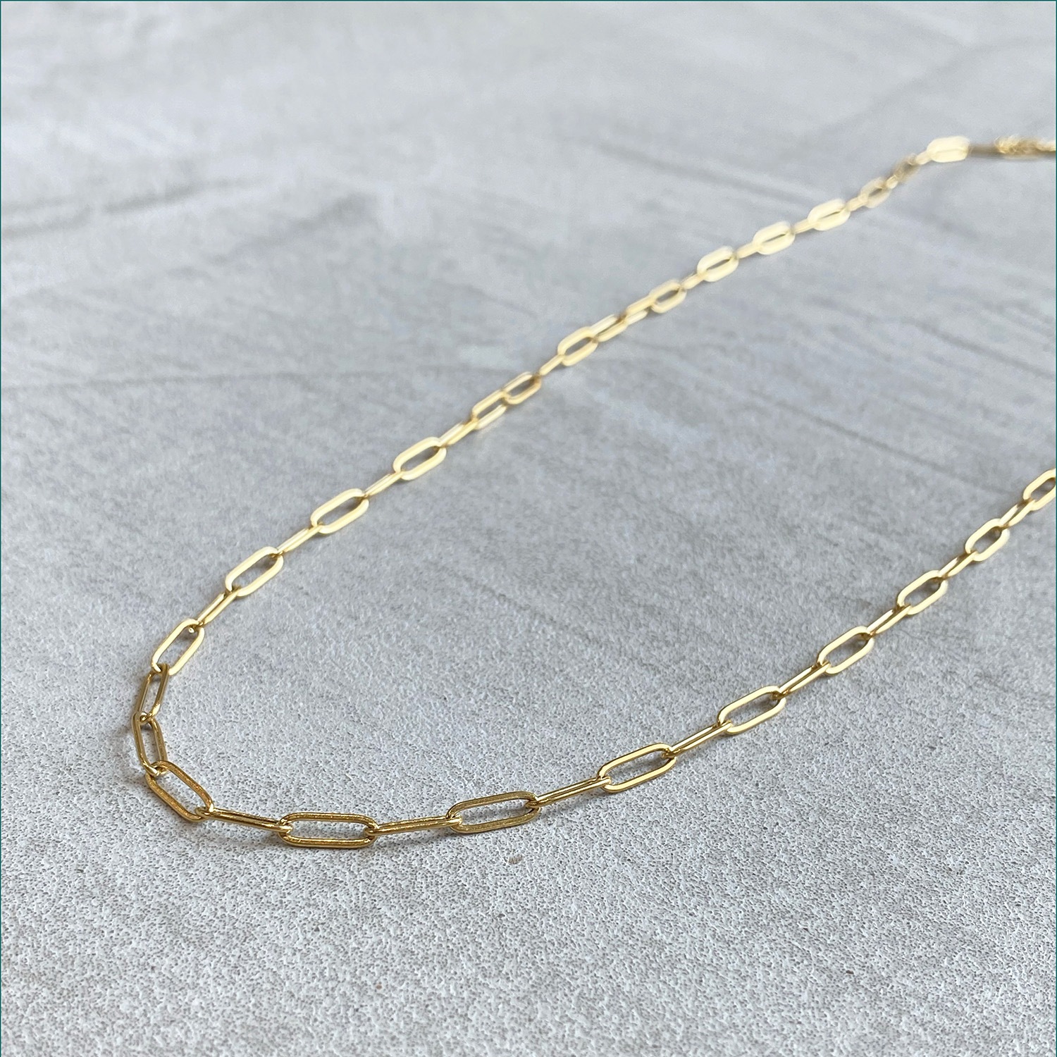 Long square chain necklace