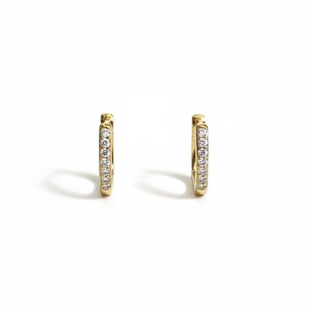 stone square hoop pierce