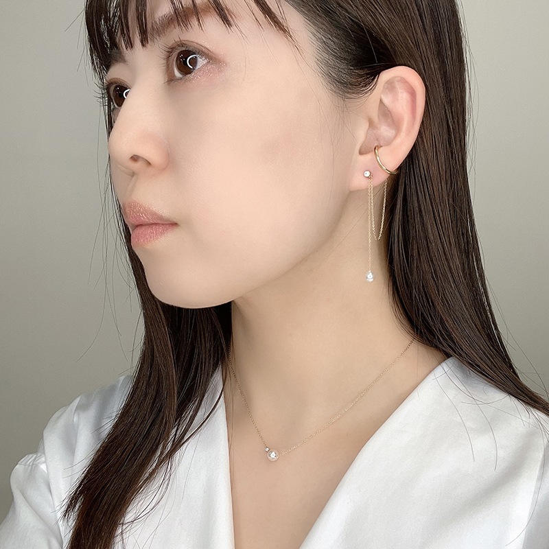 one by one chain earcuff pierce