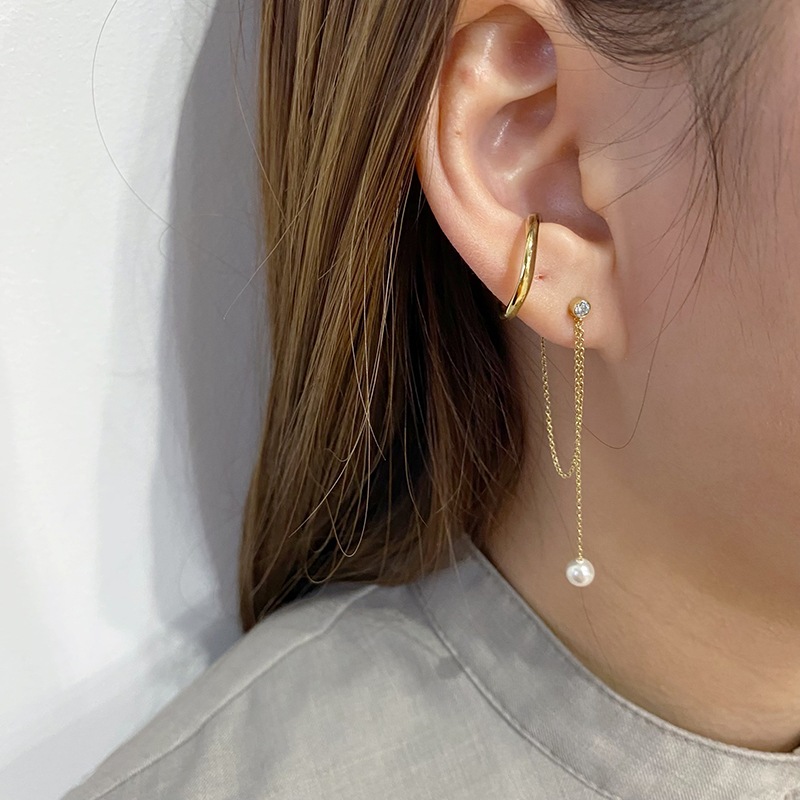 one by one chain earcuff pierce