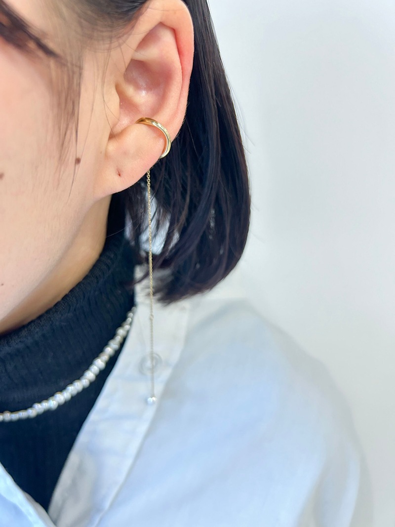 one by one chain earcuff pierce