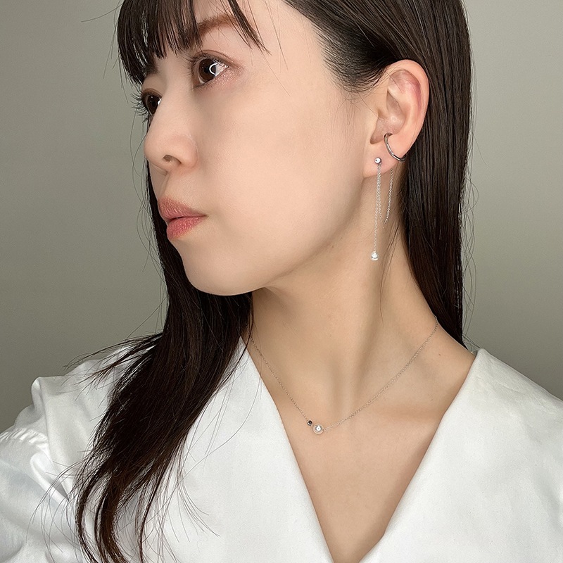 one by one chain earcuff pierce