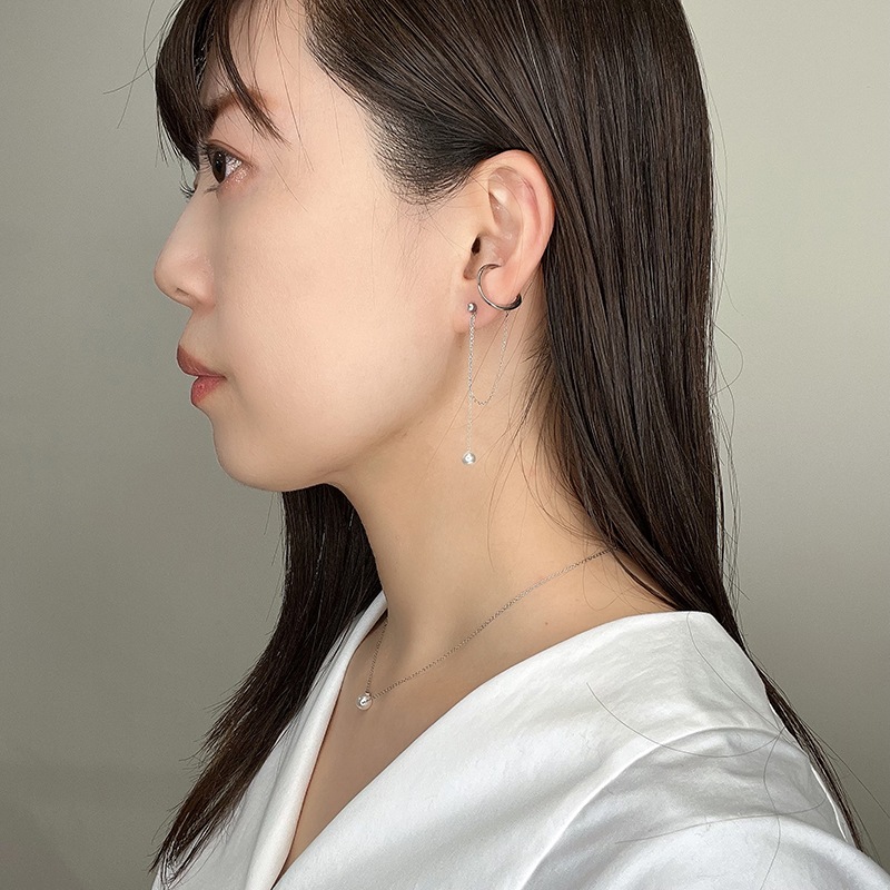 one by one chain earcuff pierce