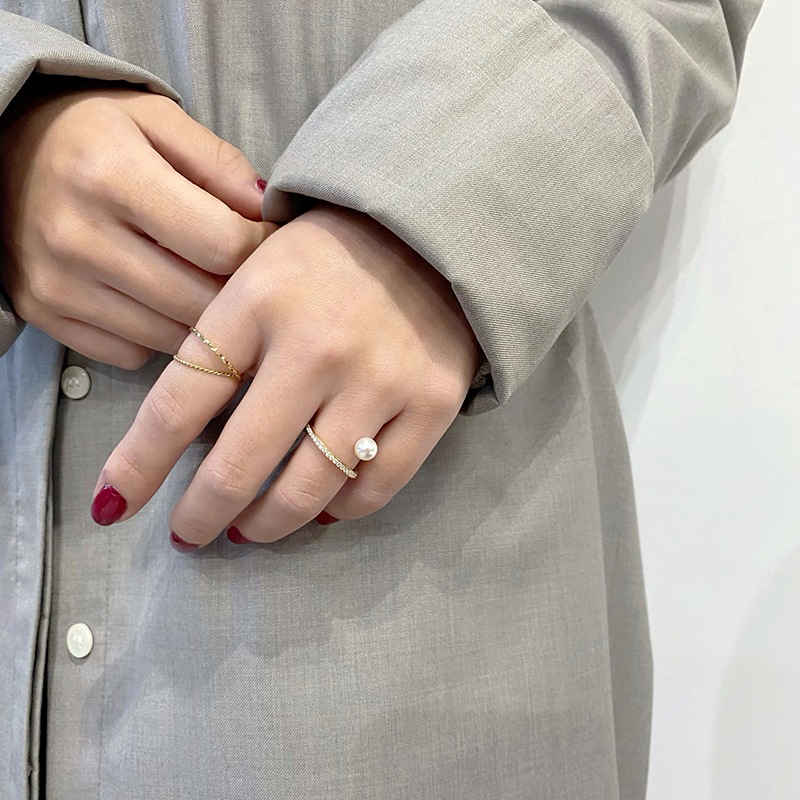 sw twist pearl ring