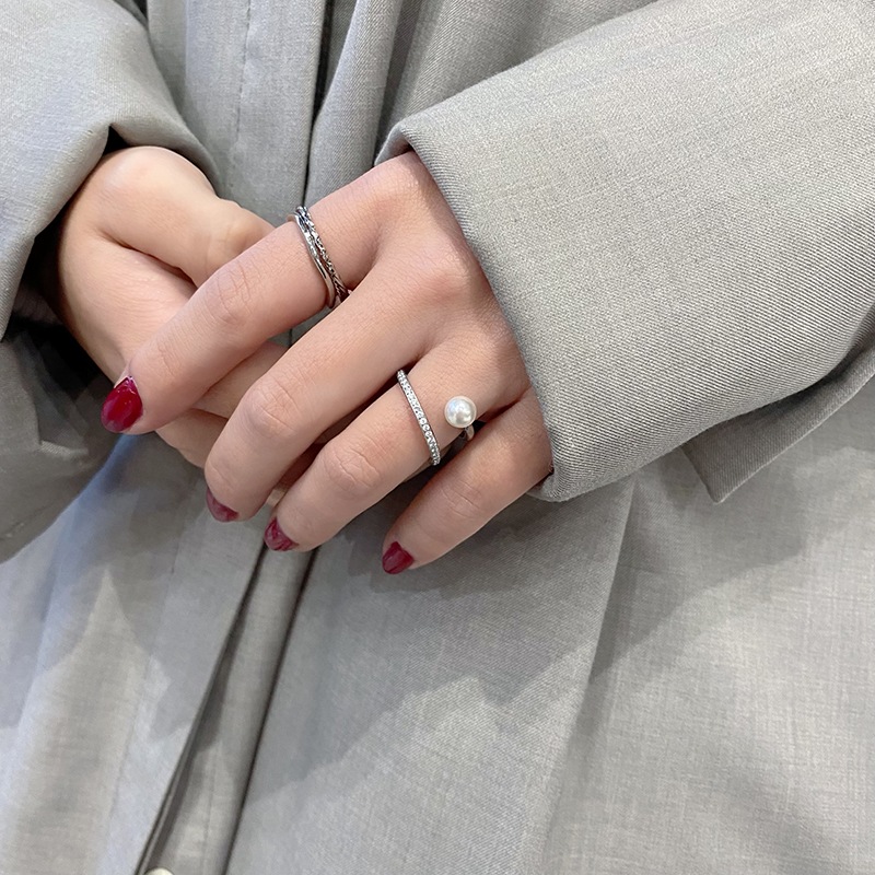 sw twist pearl ring