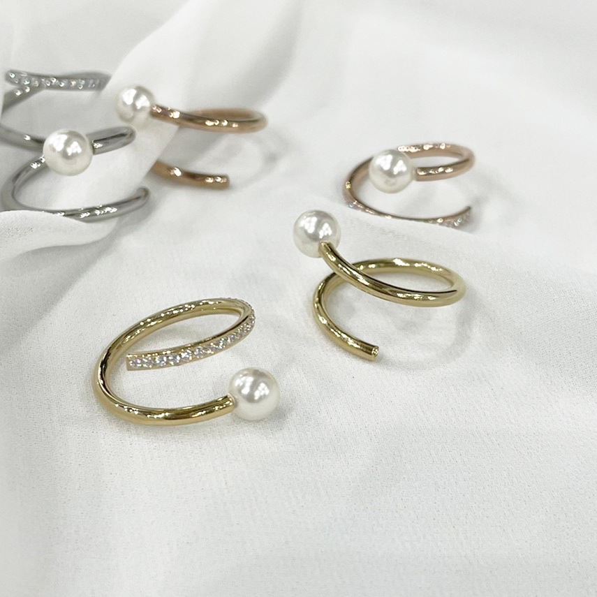 sw twist pearl ring