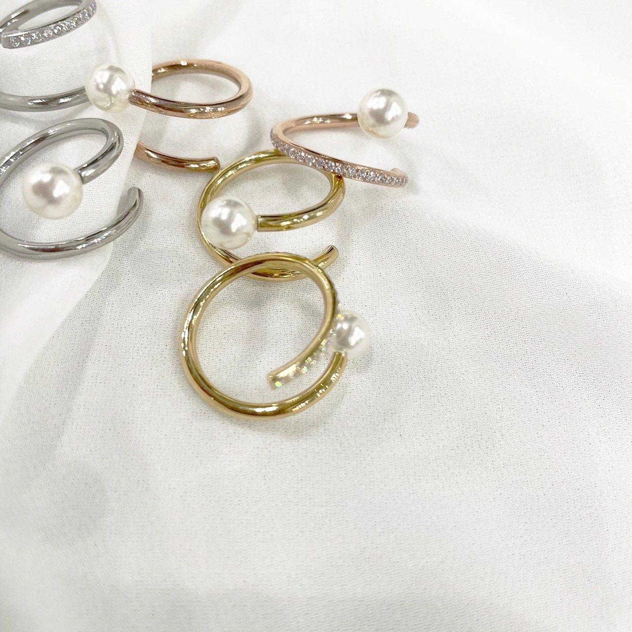 sw twist pearl ring