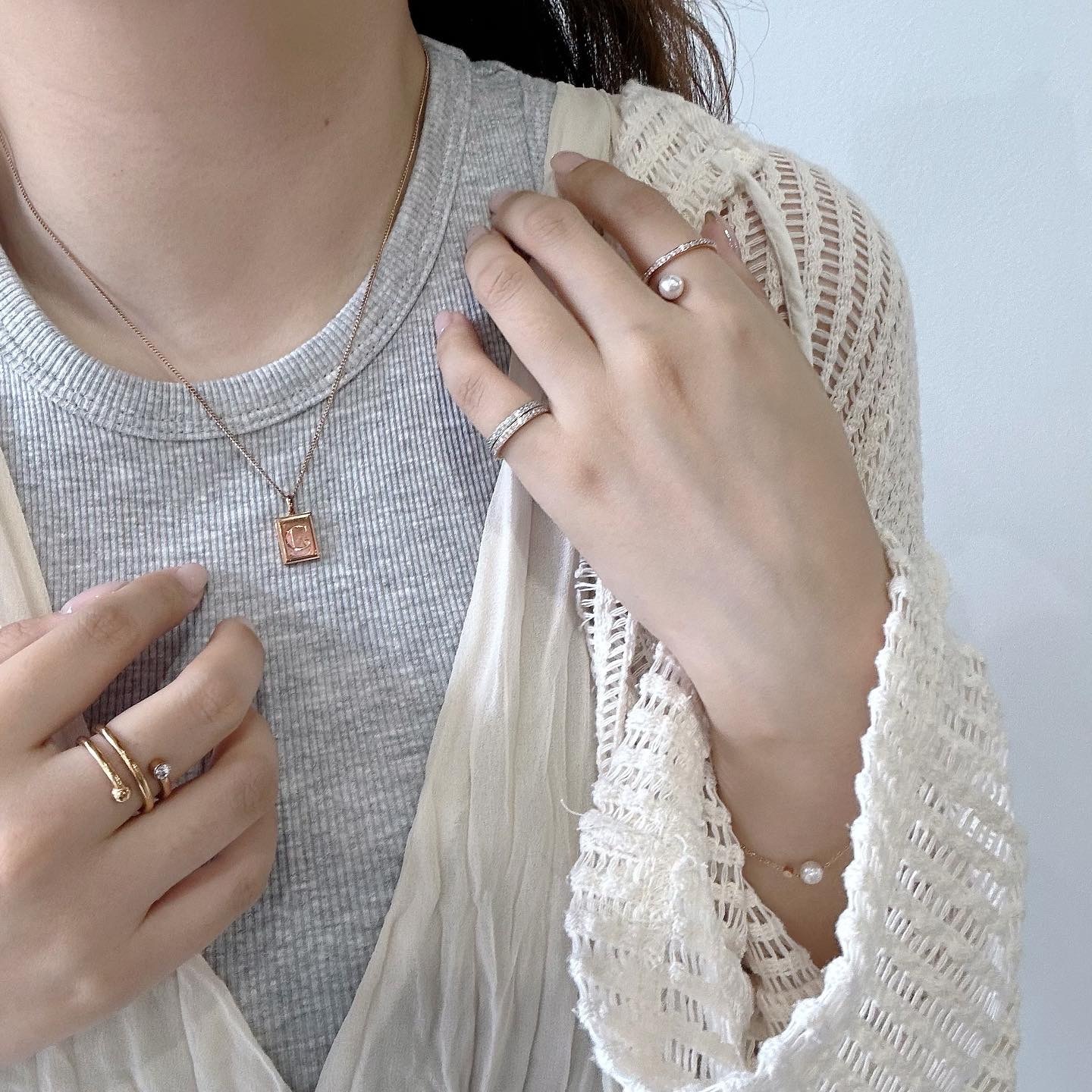 sw twist pearl ring
