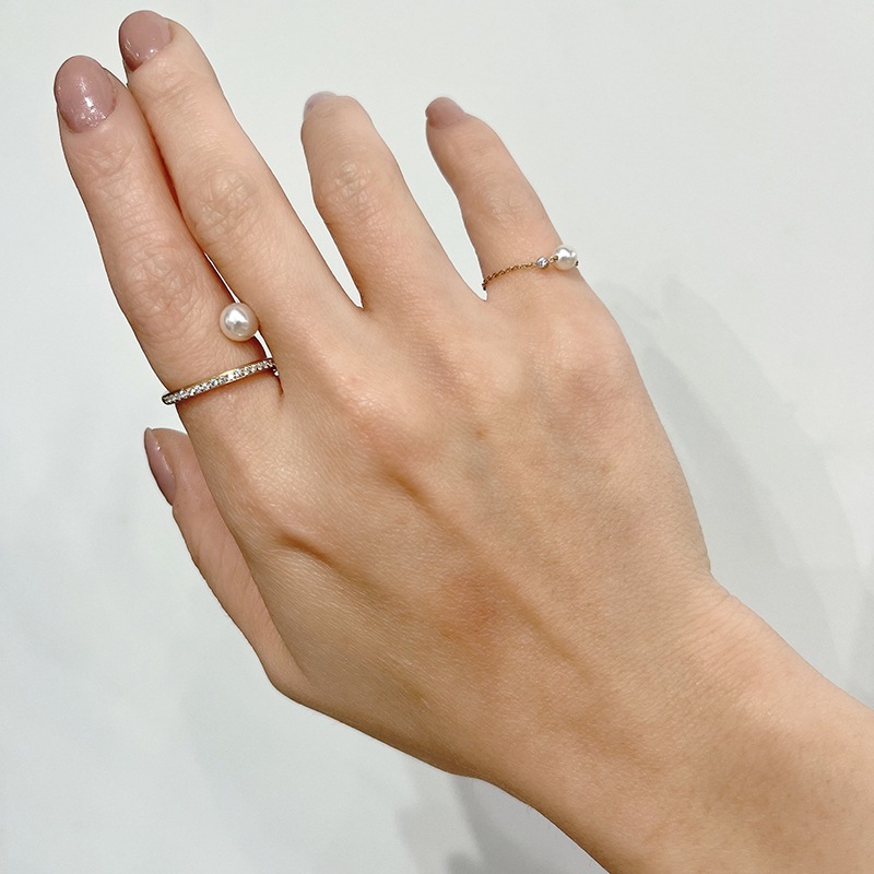 sw twist pearl ring
