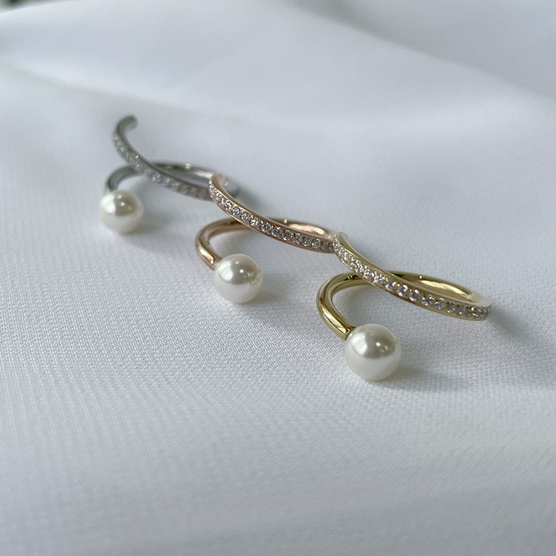 sw twist pearl ring