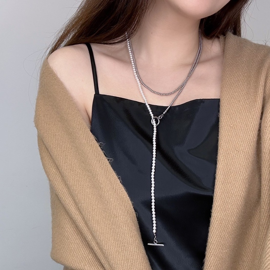 many way pearlbeads long necklace