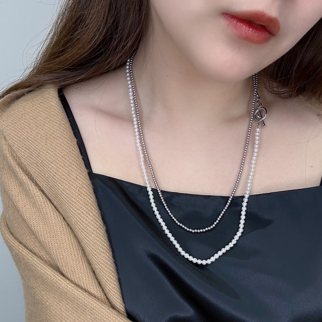 many way pearlbeads long necklace