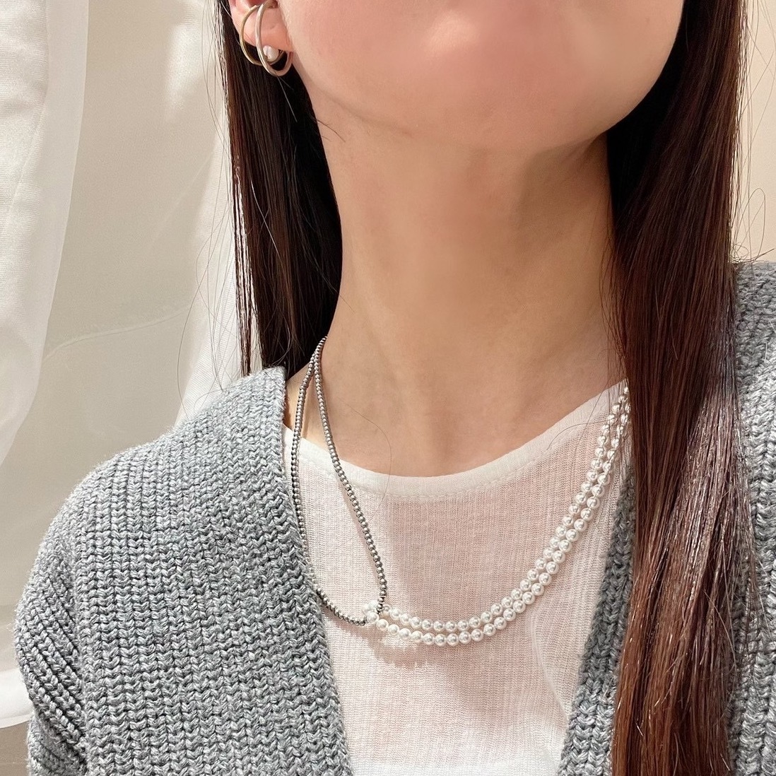 many way pearlbeads long necklace