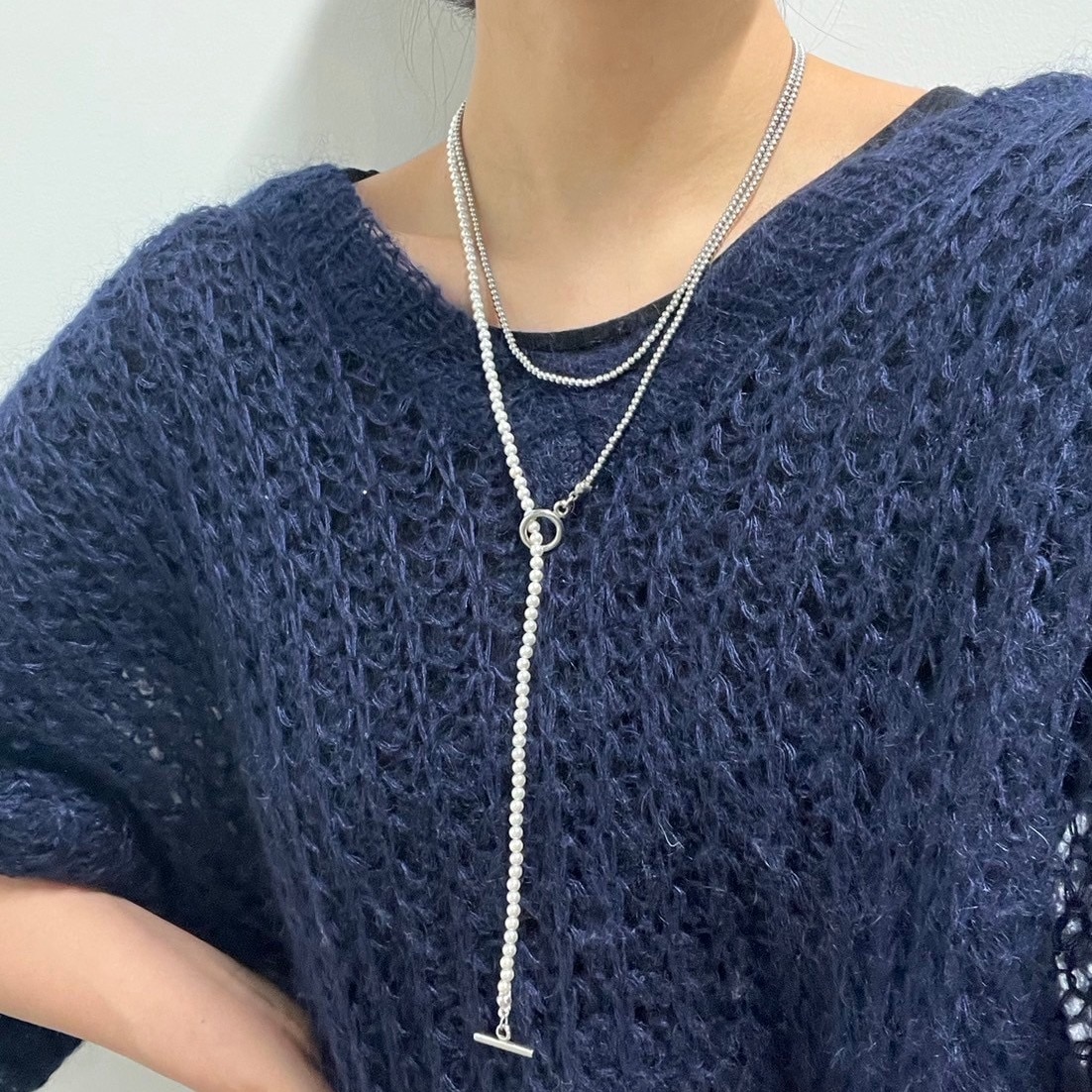 many way pearlbeads long necklace