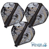 COSMO DARTS(�����������) [�ե饤��] Fit Flight AIR (�ե��åȥե饤�ȥ�����) Printed Series(�ץ��ƥåɥ��꡼��) / DRAGON EMPEROR(�ɥ饴�󥨥�ڥ顼) - D�֥�å� �����������/��������