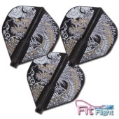 COSMO DARTS(�����������) [�ե饤��] Fit Flight (�ե��åȥե饤��) Printed Series(�ץ��ƥåɥ��꡼��) / DRAGON EMPEROR(�ɥ饴�󥨥�ڥ顼) - D�֥�å� �����������/��������