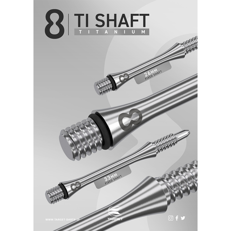 TARGET(å) [ե] 8 FLIGHT(ȥե饤) TITANIUM SHAFT FIXED SLIM(˥ॷե ե ) 26mm/33mm