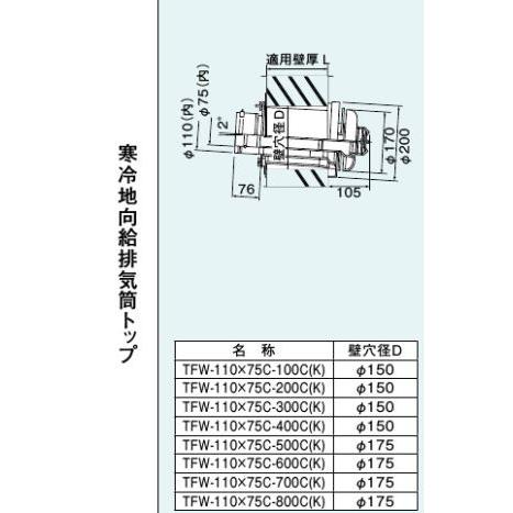 �p���} TFW-110X75C-100C(K) �����핔�� Paloma