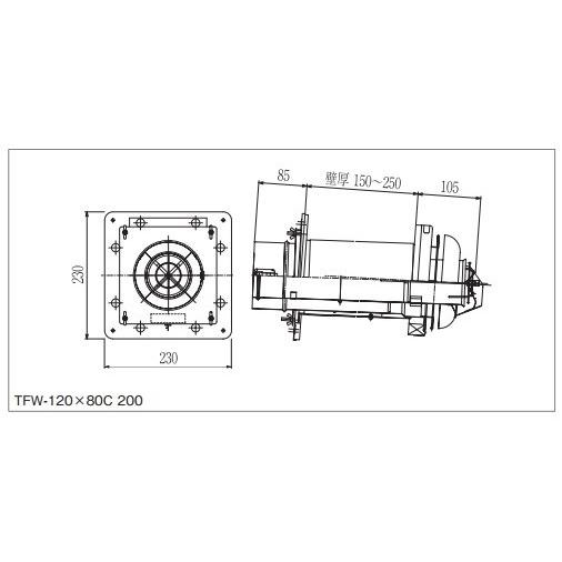 �p���} TFW-120X80C300L �����핔�� Paloma