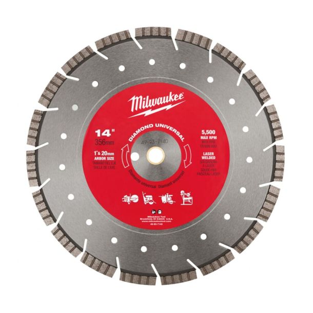 �~���E�H�[�L�[ 49-93-7140 14�C���`(356mm) �_�C�������h�u���[�h (�Z�O�����g�E�F�[�u�^) MILWAUKEE