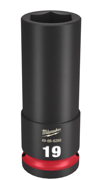 �~���E�H�[�L�[ 49-66-6280 SHOCKWAVE IMPACT DUTY �f�B�[�v�C���p�N�g�\�P�b�g 1/2�C���`(12.7mm)�p 19mm MILWAUKEE