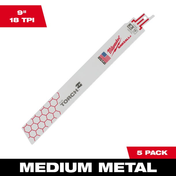 �~���E�H�[�L�[ 48-00-5788 TORCH���H�p���V�v���\�[�u���[�h 18TPI 229mm(5�{�p�b�N) MILWAUKEE