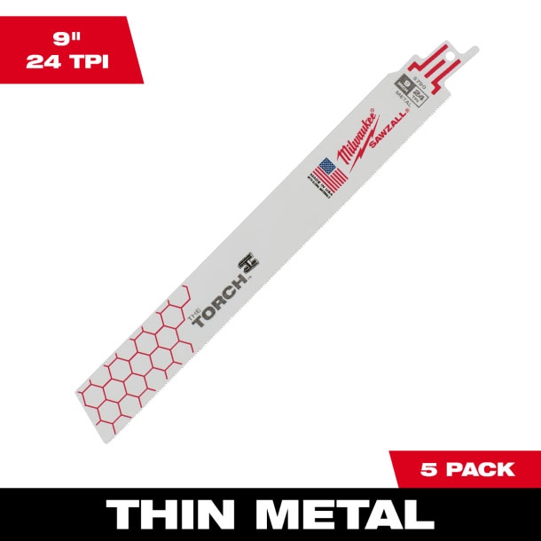 �~���E�H�[�L�[ 48-00-5790 TORCH���H�p���V�v���\�[�u���[�h 24TPI 229mm(5�{�p�b�N) MILWAUKEE