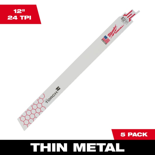 �~���E�H�[�L�[ 48-00-5791 TORCH���H�p���V�v���\�[�u���[�h 24TPI 305mm(5�{�p�b�N) MILWAUKEE