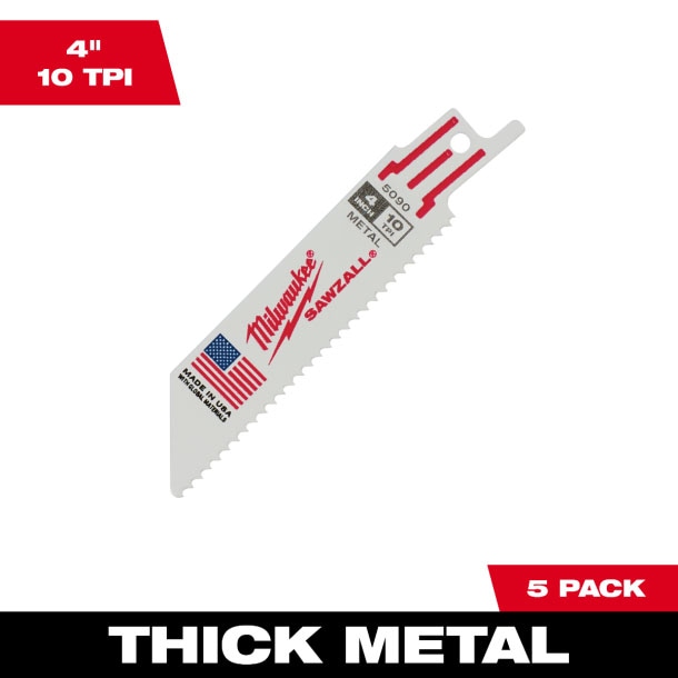 �~���E�H�[�L�[ 48-00-5090 THIN KERF���H�p���V�v���\�[�u���[�h 10TPI 101mm(5�{�p�b�N) MILWAUKEE