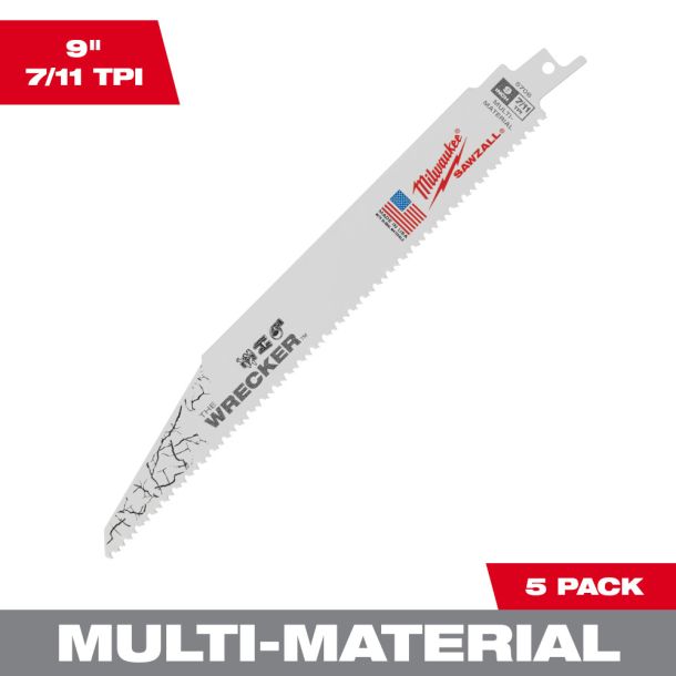 �~���E�H�[�L�[ 48-00-5706 WRECKER ��̗p���V�v���\�[�u���[�h 7/11TPI 229mm(5�{�p�b�N) MILWAUKEE