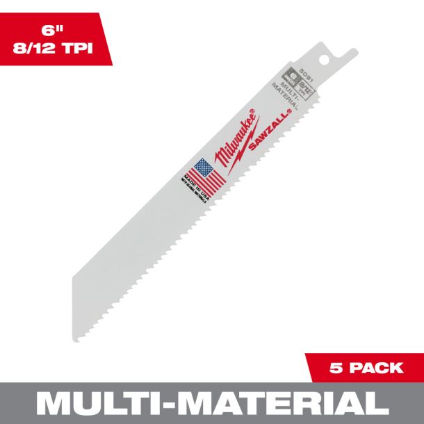 �~���E�H�[�L�[ 48-00-5091 ���ړI���V�v���\�[�u���[�h 8/12TPI 152mm(5�{�p�b�N) MILWAUKEE