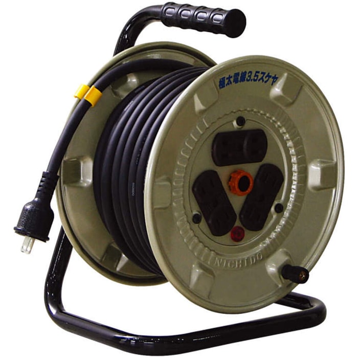 �����H�� NNP-206F �d�H�h���� 100V �����^ �A�[�X���� �ɑ�3.5mm2�d�� �R���Z���g6�t 20m NICHIDO