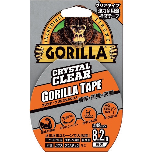 ���H�� NO1778 ���͑��p�r��C�e�[�v �S�����e�[�v �N���X�^���N���A 48mm×8.2m×����0.18mm KURE