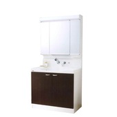 トクラス MBU0903MB+YEAE090AAGCE 洗面化粧台 EJ 薄型証明付き 開き扉 三面鏡 間口90cm ホワイト 一般地用 サイドミラー 曇り止め TOCLAS (代引不可)