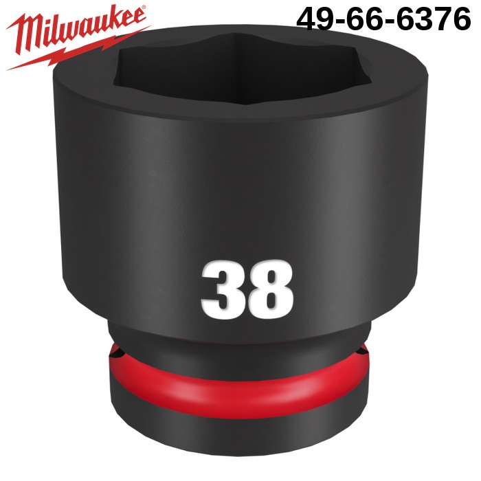 �~���E�H�[�L�[ 49-66-6376 SHOCKWAVE IMPACT DUTY �C���p�N�g�\�P�b�g 3/4�C���`(19mm)�p 38mm MILWAUKEE