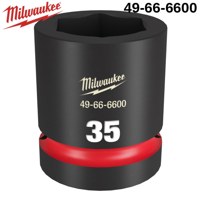 �~���E�H�[�L�[ 49-66-6600 SHOCKWAVE IMPACT DUTY �C���p�N�g�\�P�b�g 1�C���`(25.4mm)�p 35mm MILWAUKEE