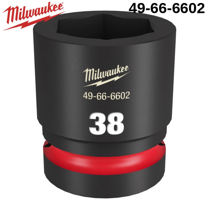 �~���E�H�[�L�[ 49-66-6602 SHOCKWAVE IMPACT DUTY �C���p�N�g�\�P�b�g 1�C���`(25.4mm)�p 38mm MILWAUKEE